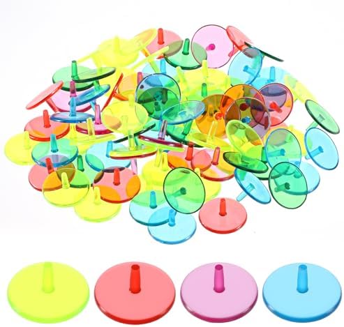 Styquenzer Golf Ball Marker, Bulk 50 Pcs Multicolor Plastic Round Golf Ball by Unknown