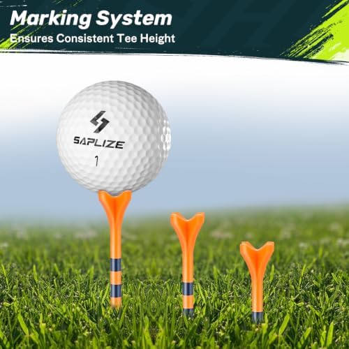 SAPLIZE Upgraded 4-Prong Plastic Golf Tees, 120 Pack Mixed Set or 100 Pack - Image 4