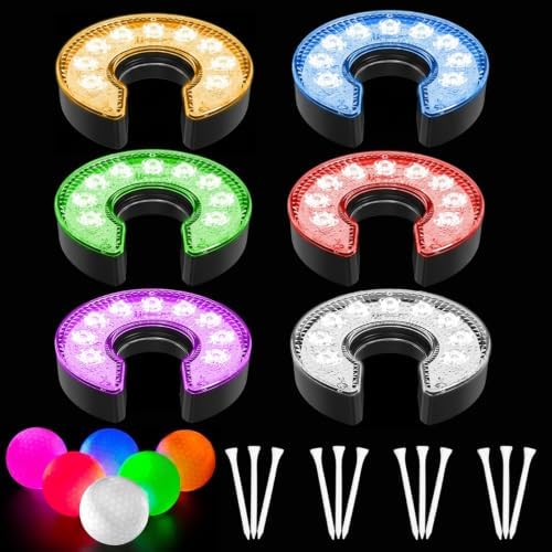 24Pcs LED Golf Hole Lights for Night Putting Green by Unknown
