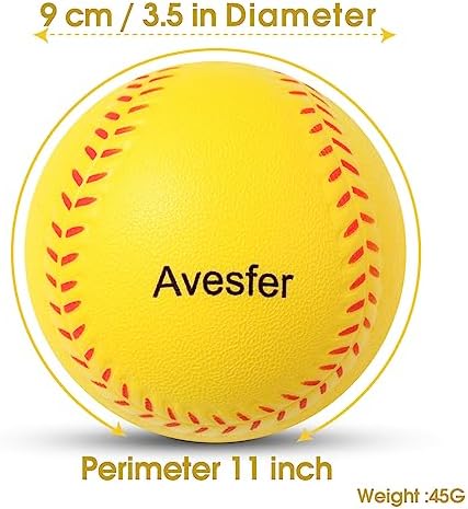 Practice Foam Softballs 11 inch Soft Oversize Foam Baseballs Hitting 6 Pack - Image 2