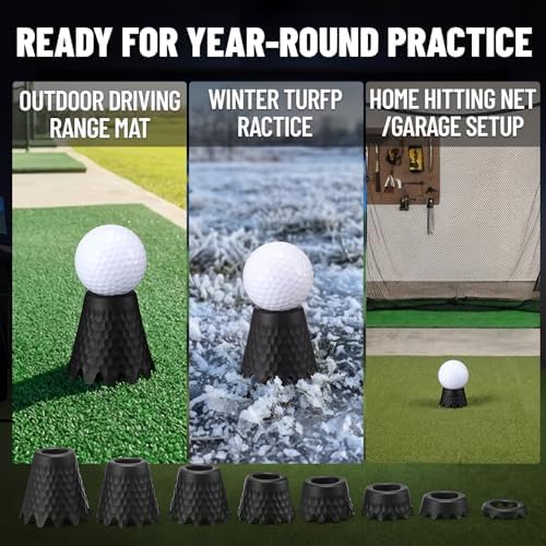 Plastic Golf Simulator Tees, 1/4 to 2 Inch - Image 4