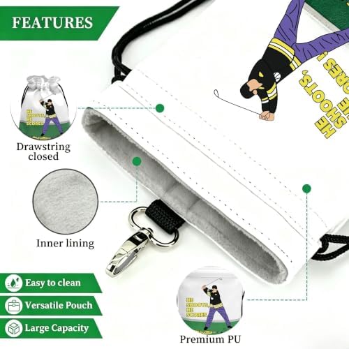 Funny Golf Valuables Pouch, Golf Pouch Bag - Image 3