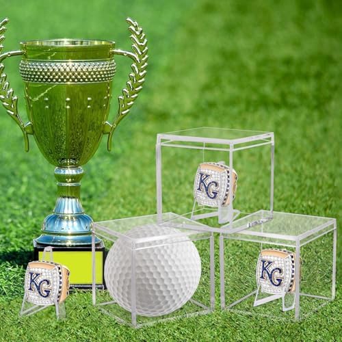 12 Pack Championship Ring Display Case Clear Acrylic Ring Case Display Box - Image 3