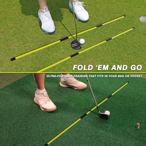 Collapsible Golf Alignment Sticks, 40 Inch Golf Alignment Rods - Image 4