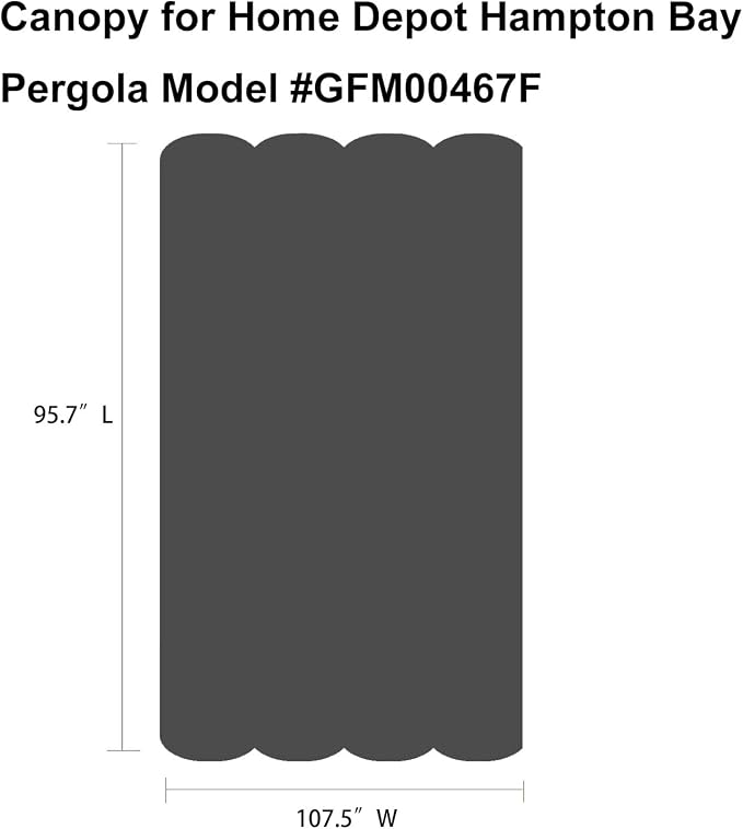 Pergola Shade Cover Replacement Canopy Top Compatible - Image 2