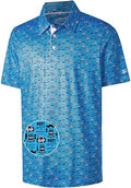 Mens Golf Shirt Short Sleeve Dry Fit Print Moisture Wicking Performance by FTFENTENG