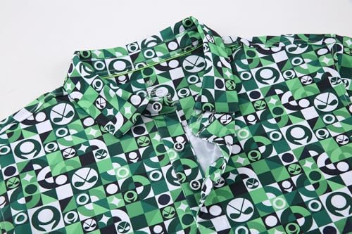 Alex Vando Mens Golf Shirt Moisture Wicking Print Performance Polo Shirt - Image 3