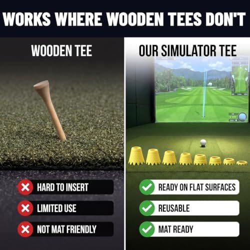Plastic Golf Simulator Tees, 1/4 to 2 Inch - Image 6