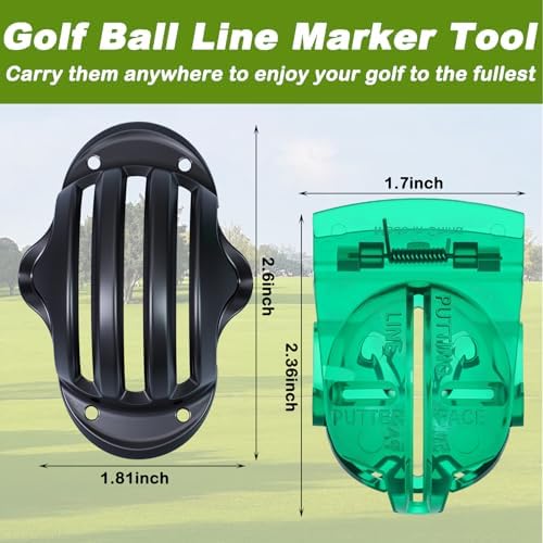 Outus 2 Pcs Golf Ball Marking Stencil Alignment Liner - Image 2