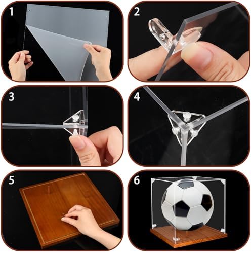 Hooqict Soccer Ball Display Case Clear Acrylic 9" Full Size - Image 3