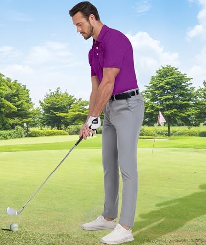 ZITY Men's Golf Shirts Short Sleeve Print Patterns Casual Collared Polo - Image 3