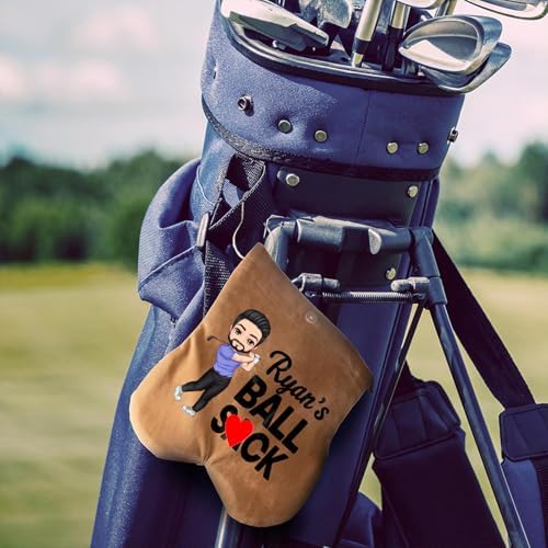 Personalized Golf Ball Bag, Custom Cartoon Character & Name on Golf Shag Bag - Image 4