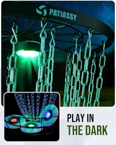 Disc Golf Basket 24/12 Chain LED Night & Adjustable Height Options - Image 3