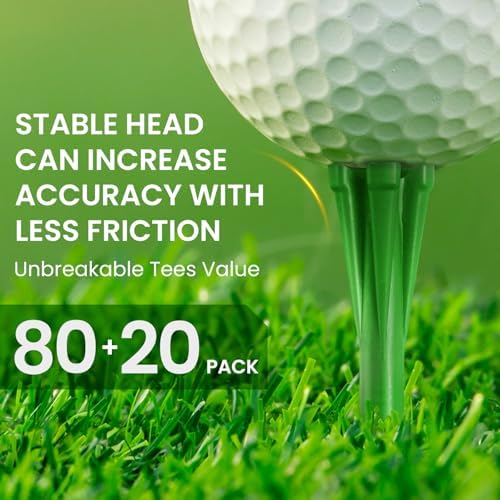 FINGER TEN Golf Tees Plastic 100 Pack - Image 2
