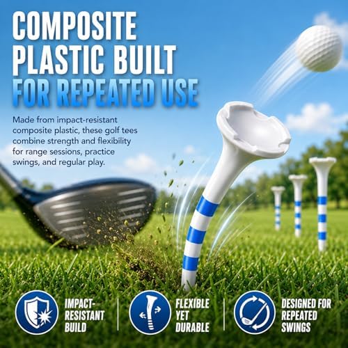 Oversized Head Golf Tees – 115 Pack, 3-1/4" & 1-1/2" Mixed Sizes, 4-Prong Low - Image 3