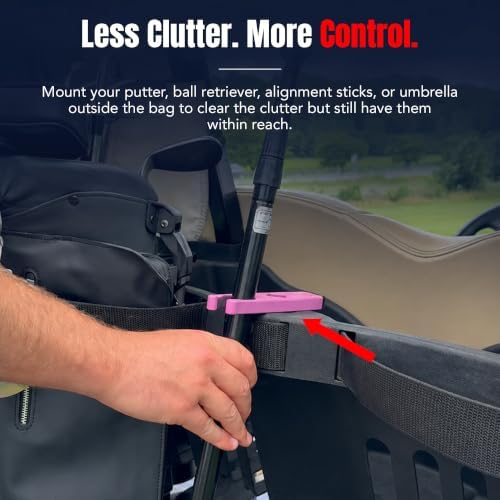 Golf Cart Ball Retriever Holder — Putter Clip, Training Aid & Alignment Stick - Image 2