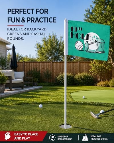 AGAS 19th Hole Golf Flag with Golf Tube Insert - Image 4