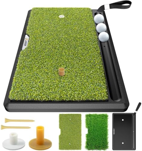 JAYA Golf Hitting Mat with Heavy Rubber Base, Foldable Golf Practice Mat by JAYASPORTS
