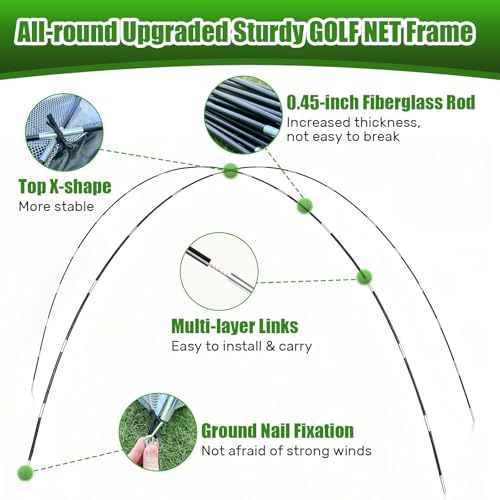 Golf Net with Practice Mat, Golf Hitting Aid Nets 10x7FT - Image 5