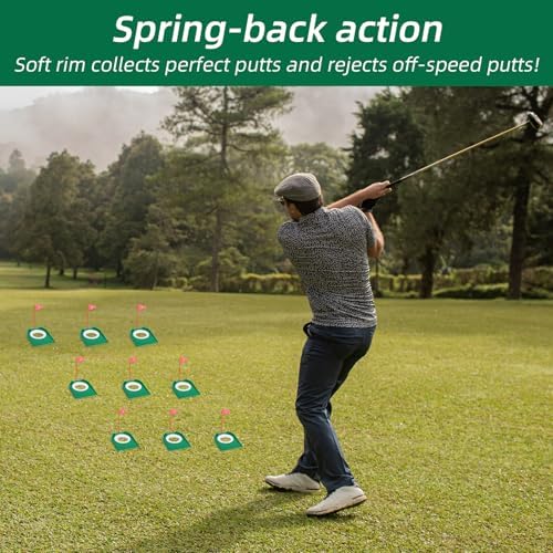 9 Pcs Golf Putting Cup with Flag, Practice Training Aids - Image 5
