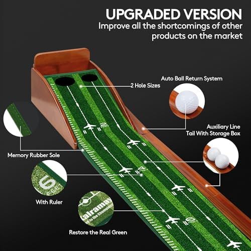 Kalramay Putting Green Indoor Golf Putting Mat – Easy to Assemble - Image 3