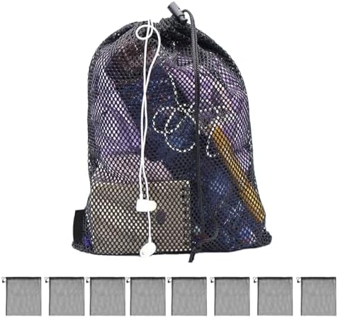 8PCS Mesh Bags Drawstring Bag Set - Image 2