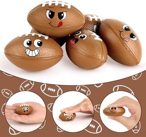 20Pcs Mini Football Stress Ball Mini Football Funny Foam Face Small Foam - Image 3