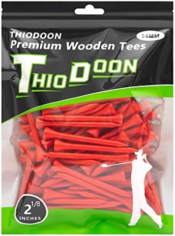 THIODOON Golf Tees Professional Natural Wood Golf Tees Pack of 100, Golfing by THIODOON