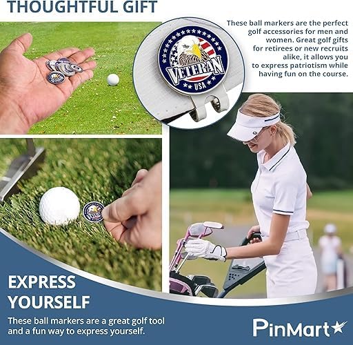 PinMart US Veteran Pack of 9 Magnetic Golf Ball Markers - Image 6