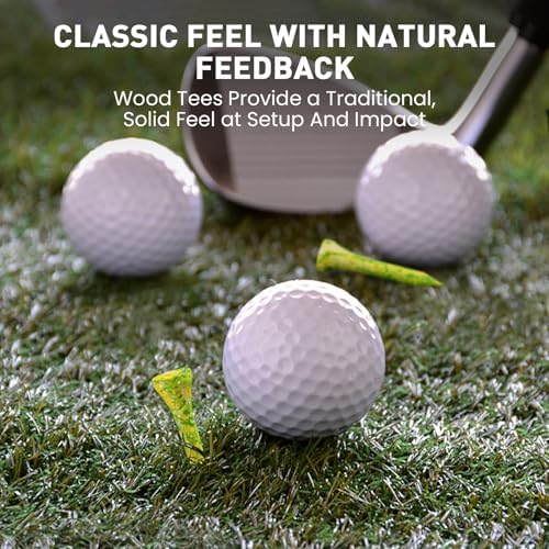 FINGER TEN Stylish Golf Tees Wood 100 Pack - Image 4