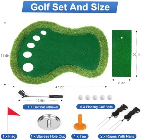 Floating Golf Green for Pool, Floating Chipping Game Mat for Lake - Image 6
