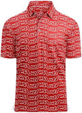 Alex Vando Mens Golf Shirt Moisture Wicking Print Performance Polo Shirt by AlexVando
