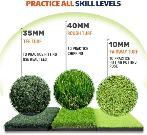 JAYA Golf Hitting Mat with Heavy Rubber Base, Foldable Golf Practice Mat - Image 3