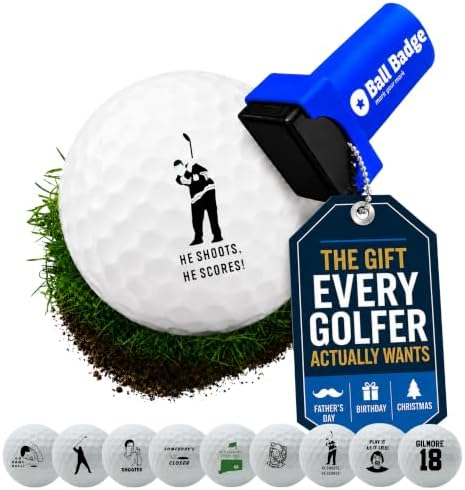 Ball Badge Golf Ball Stamp, Happy Series Self-Inking Ball Marker by AlibiGolf