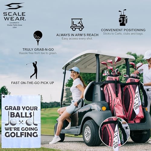 Funny Golf Towel Grab Your Balls We're Going Golfing Microfiber - Image 4