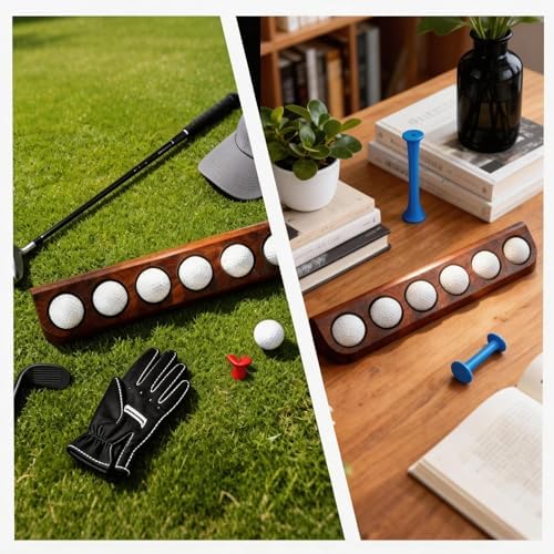 Wooden Golf Ball Display Case, 2 Pack Hole in One Golf Ball Holder Wall Mounted - Image 6