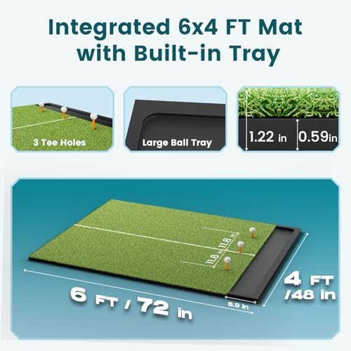 Golf Hitting Mat with Ball Tray - Image 5