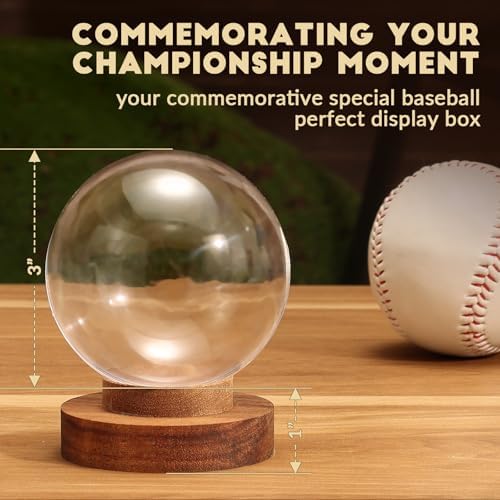 JupDec Baseball Display Case, Round Clear Ball Holder - Image 5