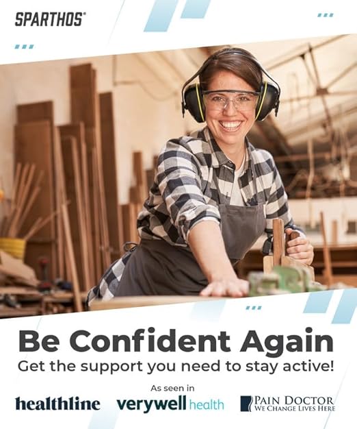 Sparthos Back Brace for Lower Back Pain - Immediate Relief from Sciatica, Herniated Disc, Scoliosis - Breathable + Lumbar Support Pad - For Men & Women - Fits 38–44″ Waist (Pink-M, Check Size Chart)
