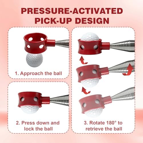 Golf Ball Retriever Telescopic for Water, 9/12/15/20Ft GolfBall Grabber Tool - Image 6
