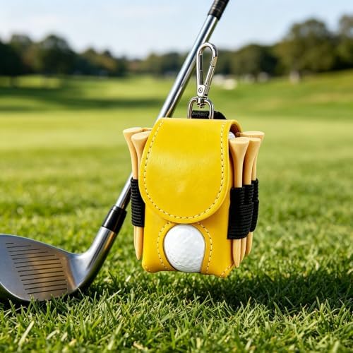 WCRAZYE Leather Golf Ball Bag Pouch - Image 2