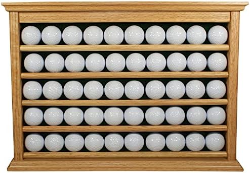 Golf Ball Display Case | Holds 50 Golf Balls | Handcrafted Solid Wood | Four by EurekaGolfProducts