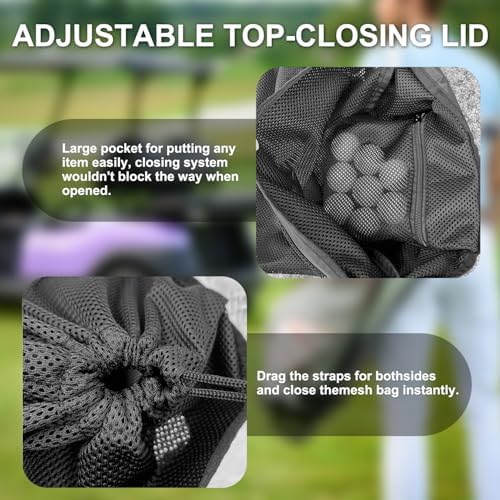 Golf Push Cart Storage Organizer Bag, Oxford & Mesh Construction - Image 4