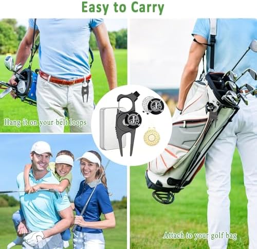 Golf Divot Tool with 2 Personalized Letter Ball Marker, 2 Magnetic Clip - Image 6