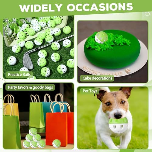 Junkin 50 Pack Practice Golf Balls Limited Flight Plastic Impact Golf Balls - Image 6