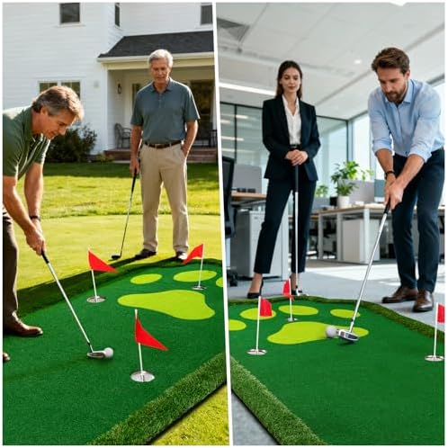 Golf Putting Green Indoor Outdoor Large Practice Putting Mat 5x10ft/5x12ft - Image 7