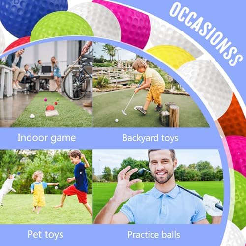 Junkin 24 Pcs Foam Golf Balls Practice Realistic Feel - Image 6
