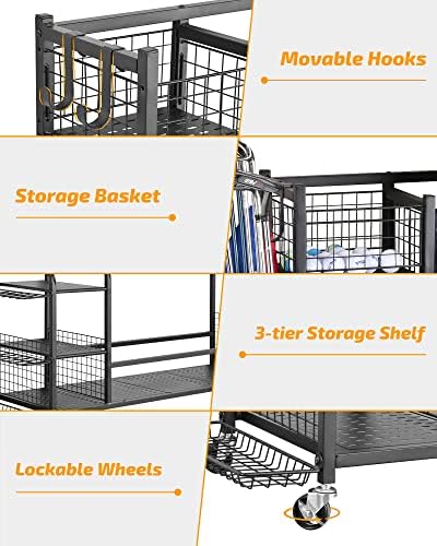PLKOW Golf Bag Storage Rack for Garage, Golf Equipment Organizer - Image 2