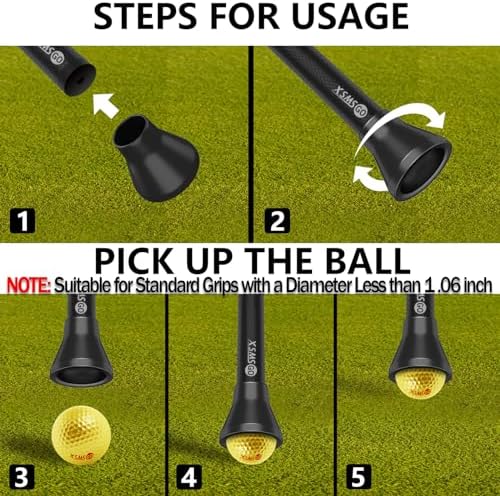 4pcs Golf Ball Retriever, Quick-Install Golf Ball Picker Upper Tool, Durable - Image 5