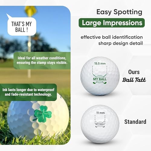 2 Pack Four Leaf Clover Golf Ball Stamp, Golf Ball Stamper, Self-Inking Golf - Image 3